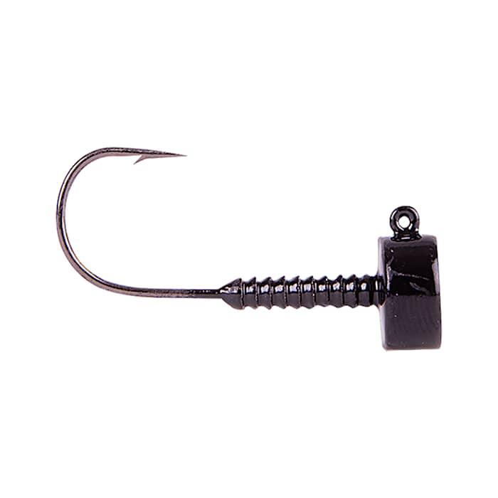 Lunker City Ned Head #2/0 Black 3-pack