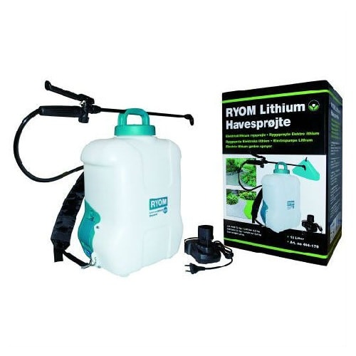 Ryom Ryggspruta 16 liter med litiumbatteri och laddare -