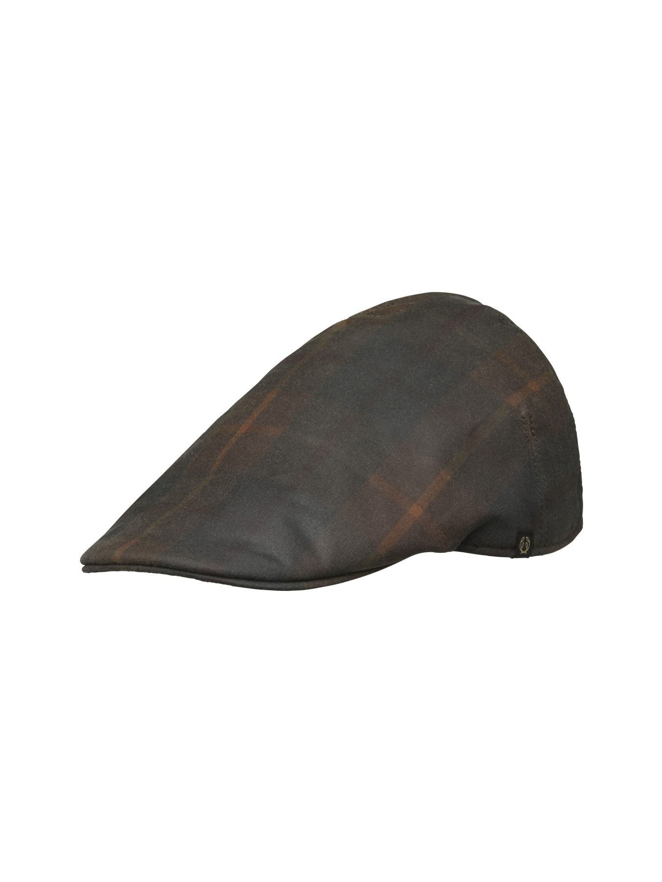 Chevalier Torre Waxed Cotton Sixpence Cap Hunter Brown Checked 56