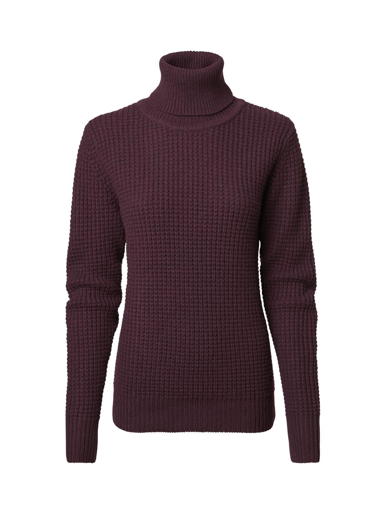 Chevalier Rød Vin Rollneck Uld Pullover Dame
