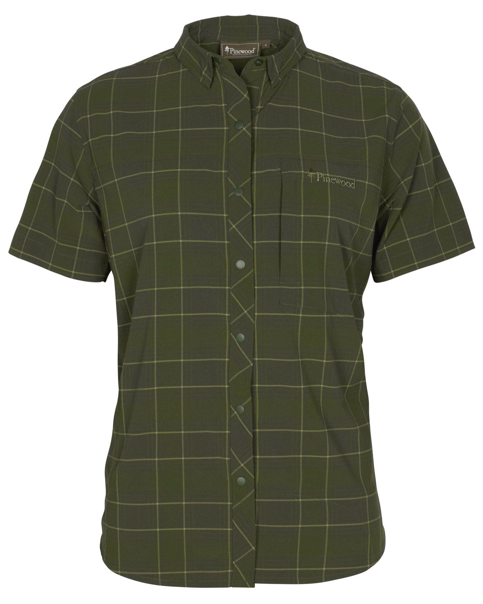 Pinewood Abisko Trekking Kortarmad Skjorta Dam Moss Green