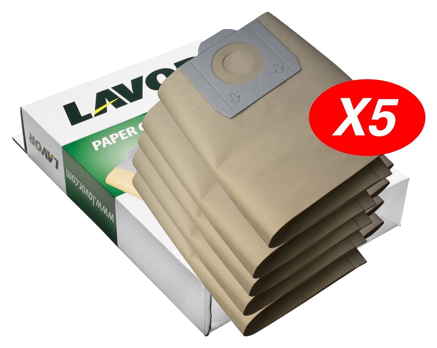 Lavor filterposer 5.212.0016, 5-pakning