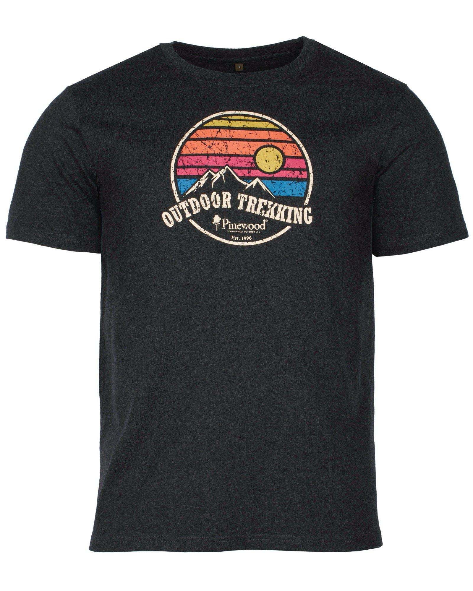 Pinewood Finnveden Recycled Outdoor T-Shirt Herr Dark Anthracite Melange