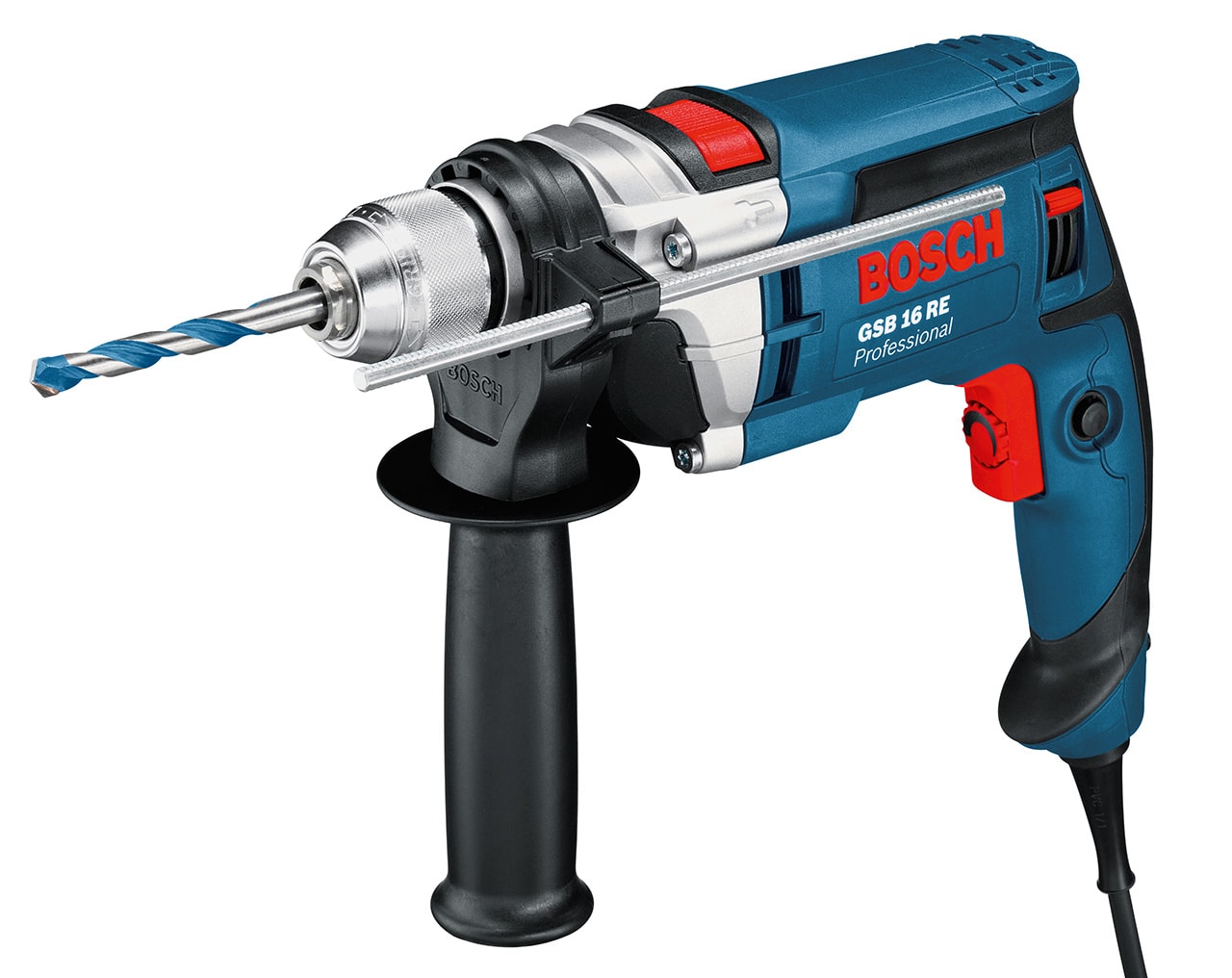 Bosch Iskuporakoneet GSB 16 RE Professional kantolaukussa, sis. lisäkahvan