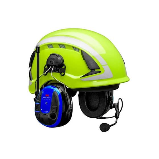 3M Peltor WS Alert XPI Gehörschutz mit Helmbefestigung, blau, App, Bluetooth