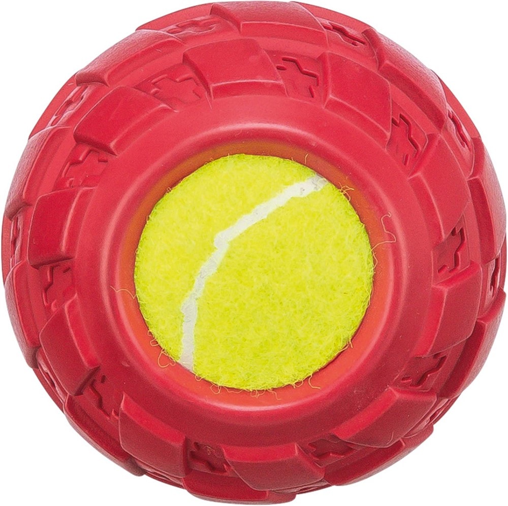 Trixie Tennisball im Reifen, Naturkautschuk - Ø 7,5 cm