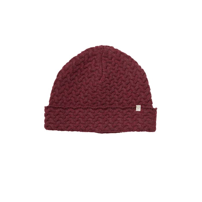 Chevalier Shandy Cable Knit Wool Beanie Cherry Red One Size