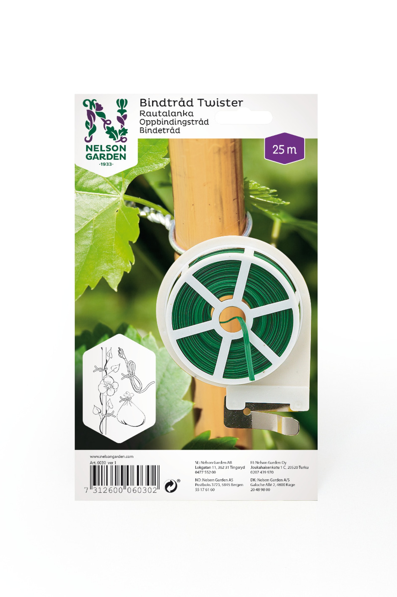 Nelson Garden Bindtråd med avbitare 25 m