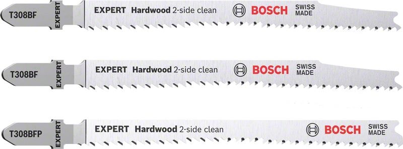 Bosch Sticksågblad Expert 'Hardwood 2-side clean' sats T308BF/BFP, 3-pack