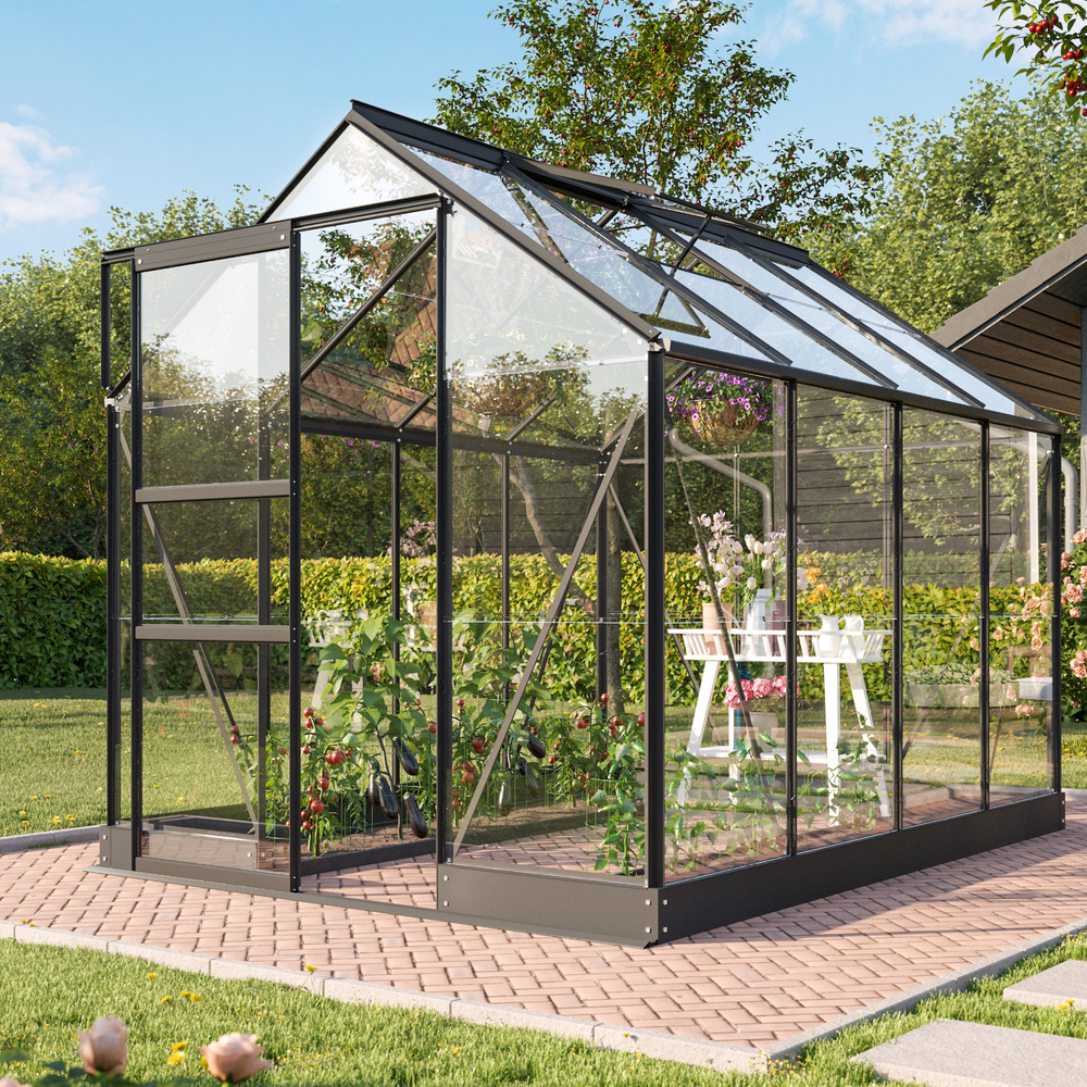 Vitavia Apollo 5000 Växthus Delat Glas Svart - 5 m2