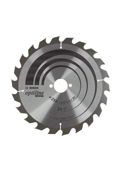 Bosch Sågklinga Optiline for Wood 216x30mm 22T