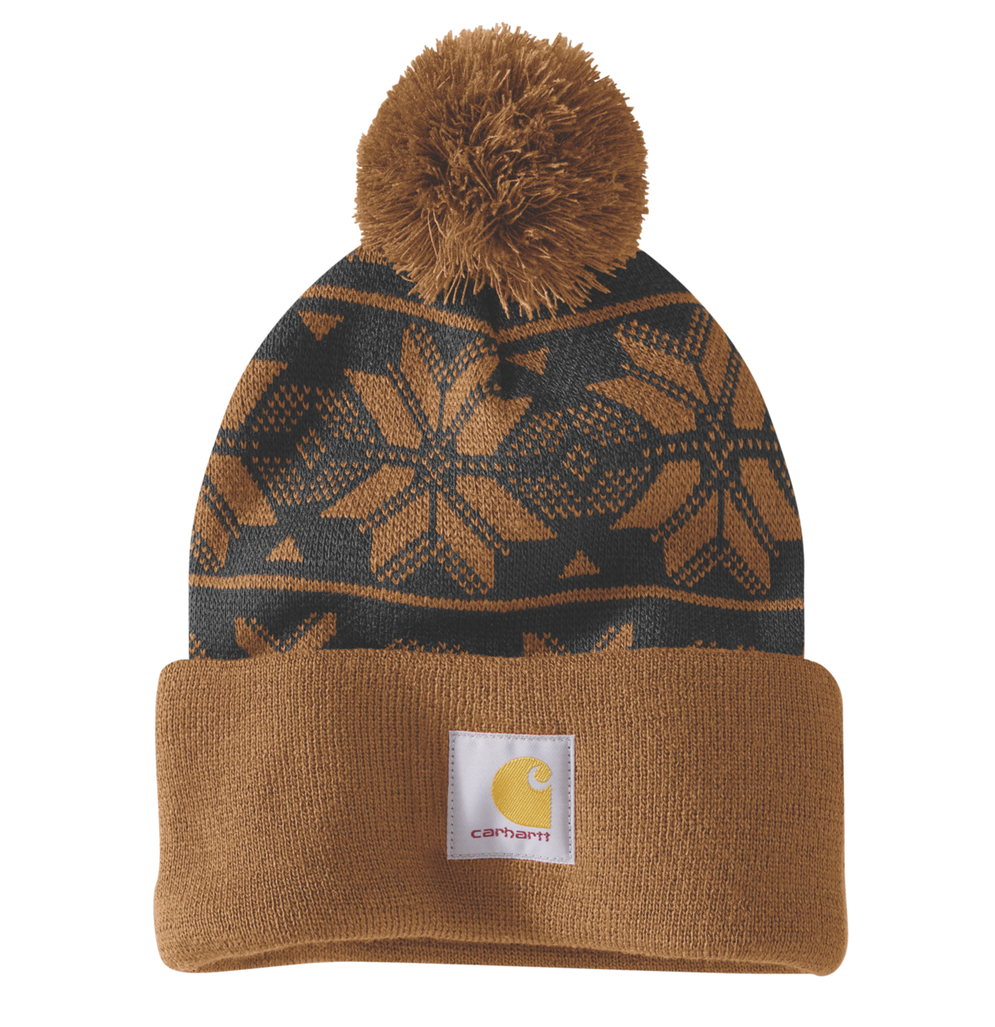 Carhartt Knit pom jacquard Beanie, Carhartt® brown