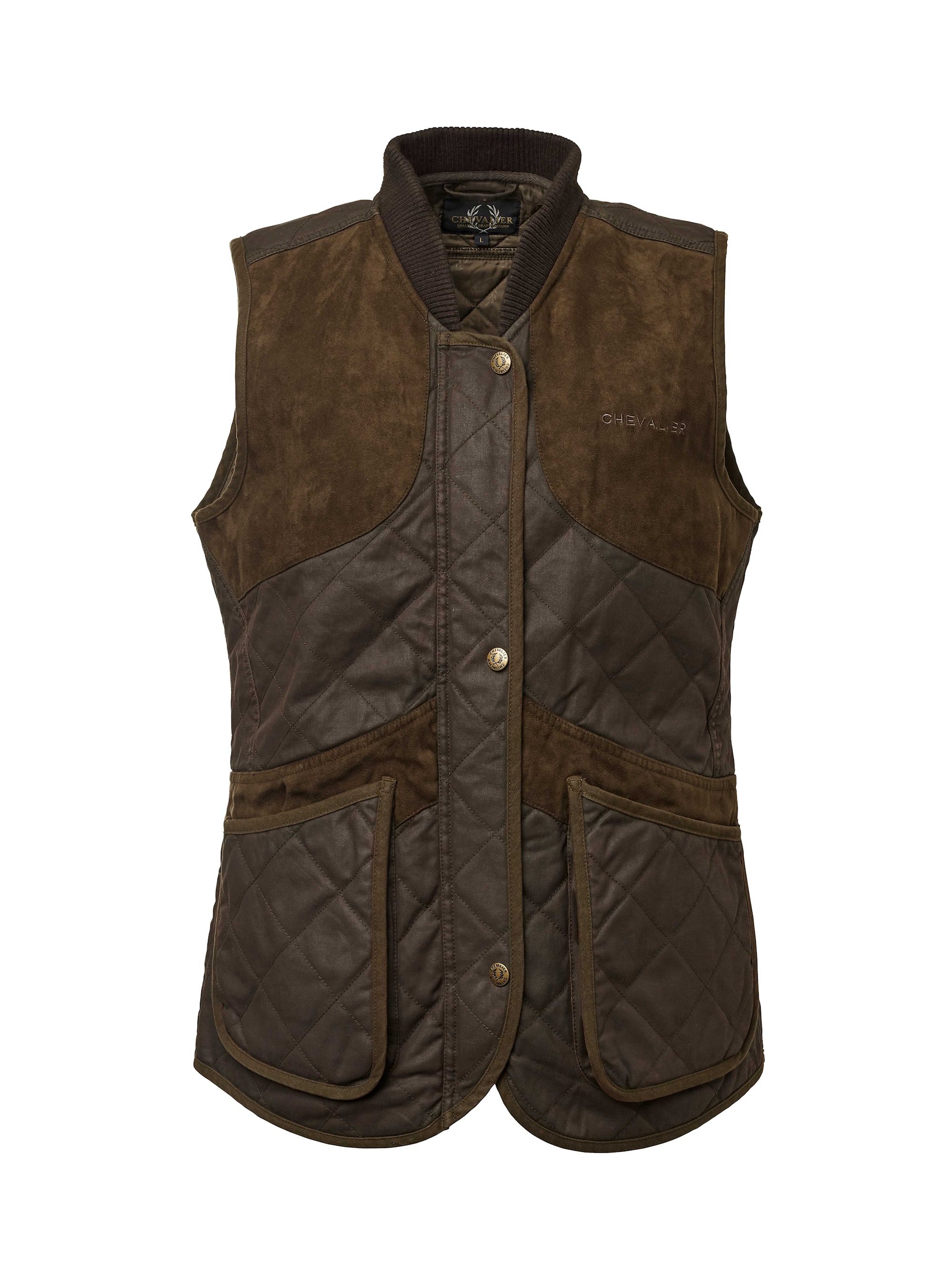 Chevalier Vintage Shooting Vest Leather Brown Dame