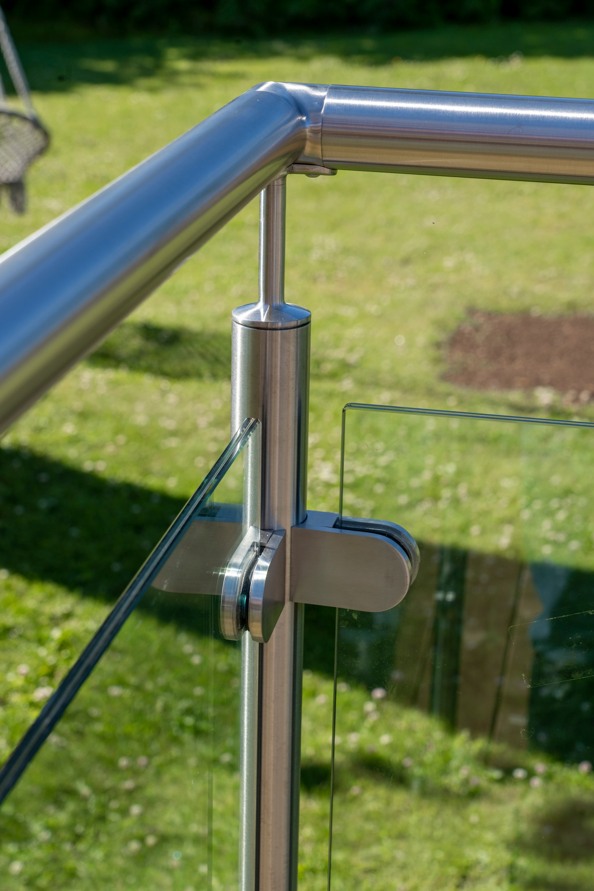 Skotte Garden Utsikt Hörnstolpe Utsikt Rostfritt Stål