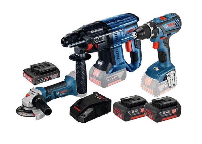 Bosch 18V GSR/GWS/GBH 2X4&1X3Ah Set
Bosch 18V GSR/GWS/GBH 2X4&1X3Ah Set