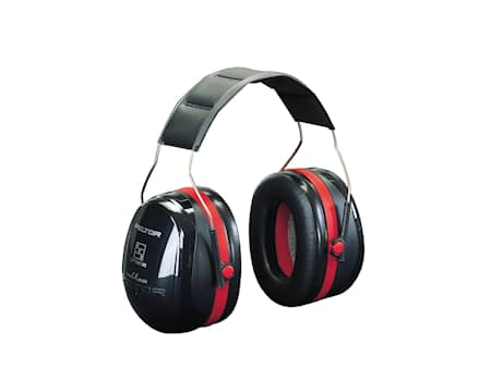 3M™ PELTOR™ Optime™ III høreværn, 35 dB, sort/rød, hovedbøjle, H540A-411-SV