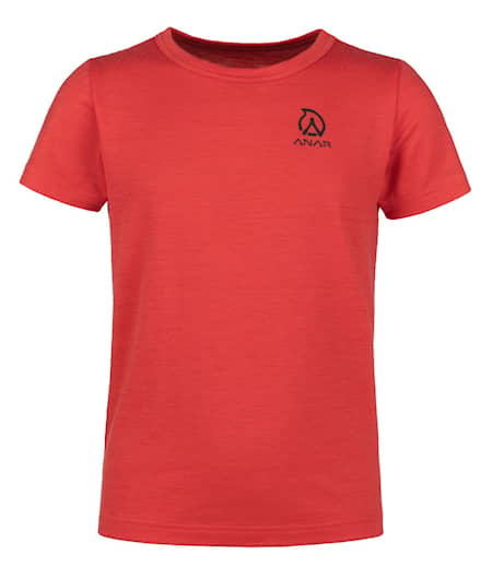 Anar Manna T-shirt Merinoull Junior Röd