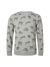 Chevalier Wildcat Sweatshirt Herre Lynx Grey Melange