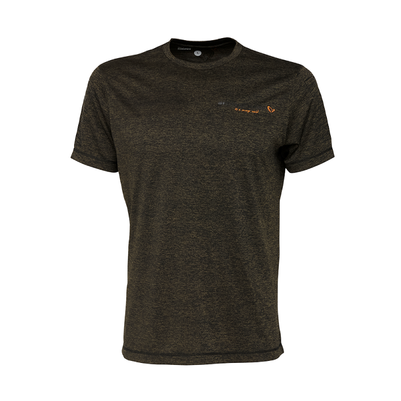 Fighter Stretch T-Shirt S Burnt Olive Melange