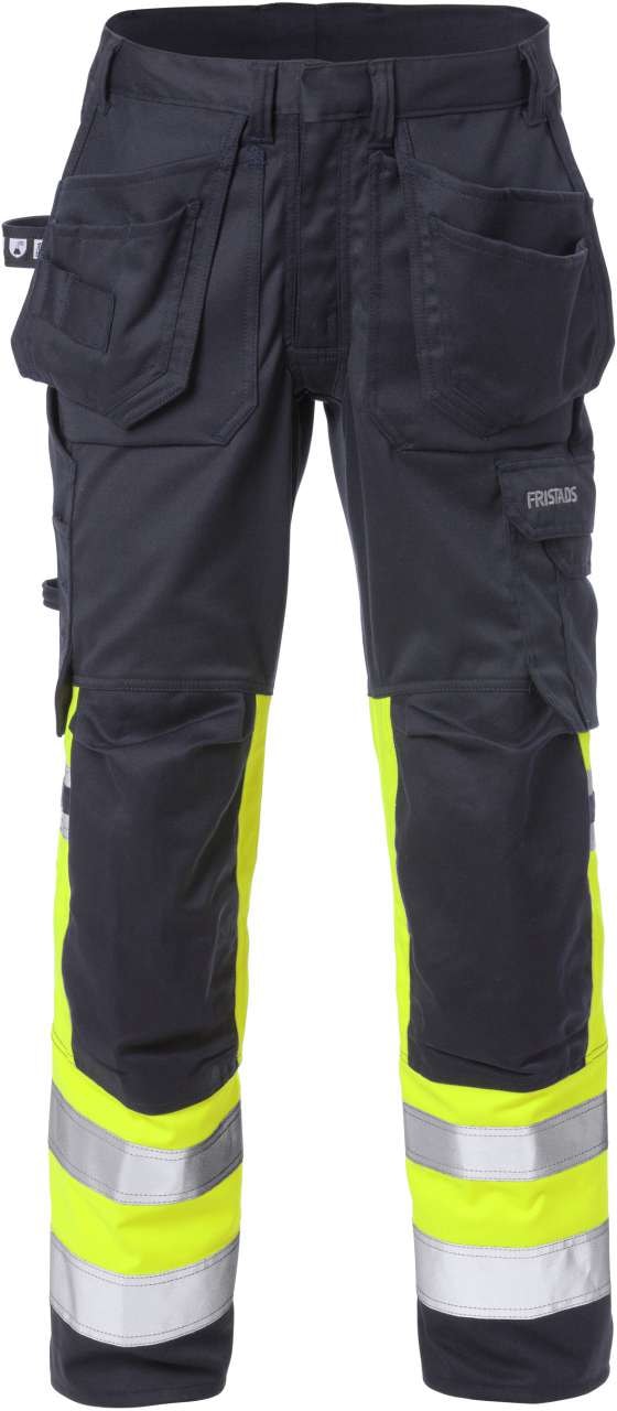 Fristads Bukse stretch Flamestat dame 2171 ATHF klasse 1 Varselgul/marineblå 40