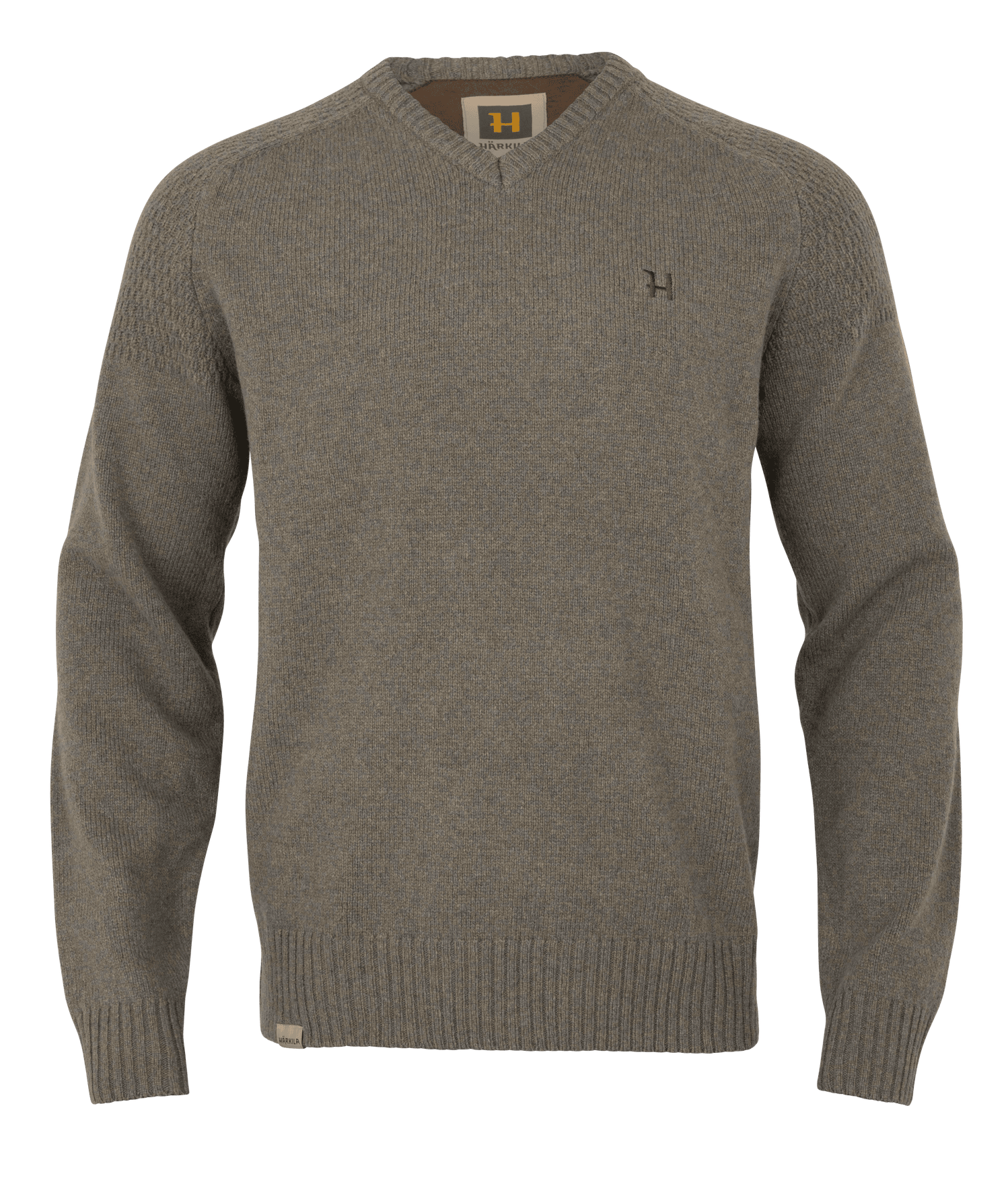 Härkila Vincent Merino V-Neck Sweater Men Dark Sand