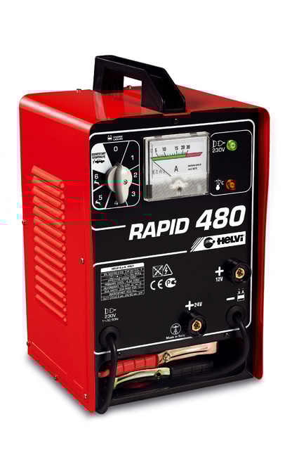 Helvi Akkulaturi apukäynnistimellä Rapid 480 12/24V 55A