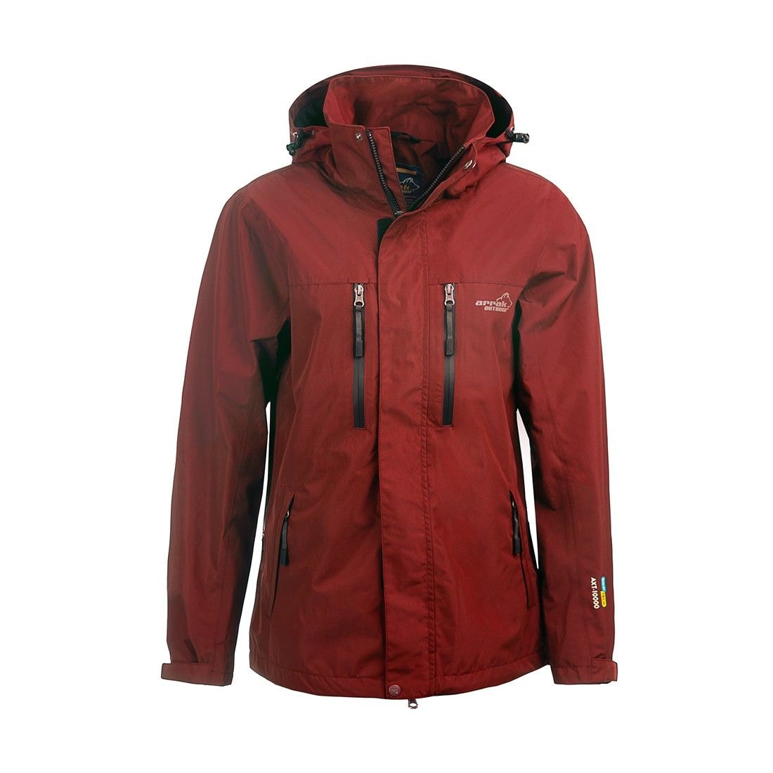 Arrak Outdoor Regenjacke Herren Dunkelrot