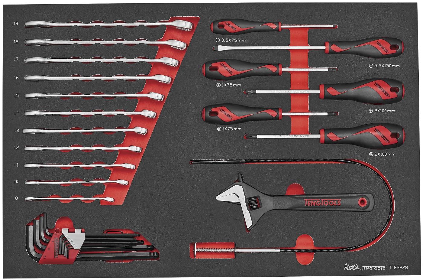 Teng Tools Verktygssats TTESP28 EVA 28 delar