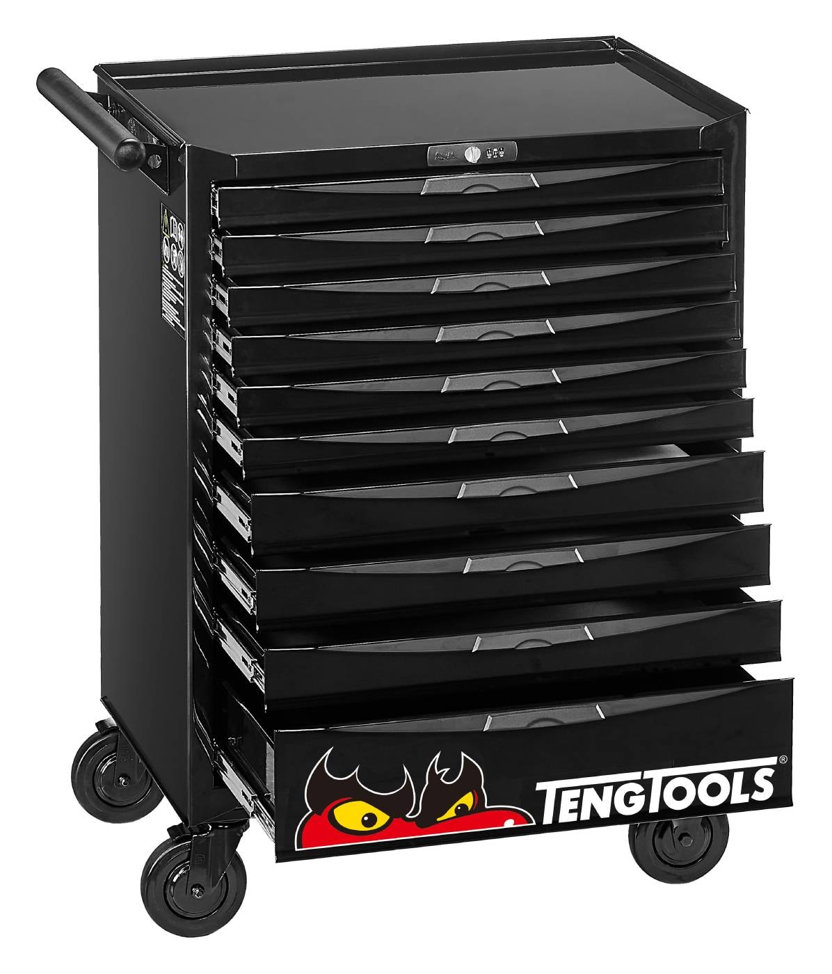 Teng Tools Verktygsvagn TCW810NBK 10 lådor, svart