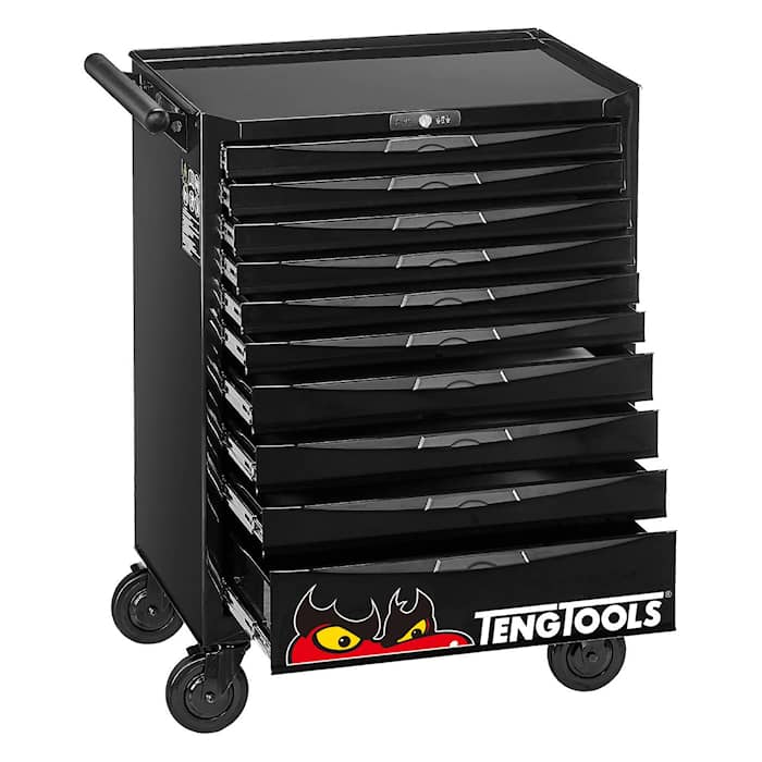 Teng Tools Verktygsvagn TCW810NBK 10 lådor, svart