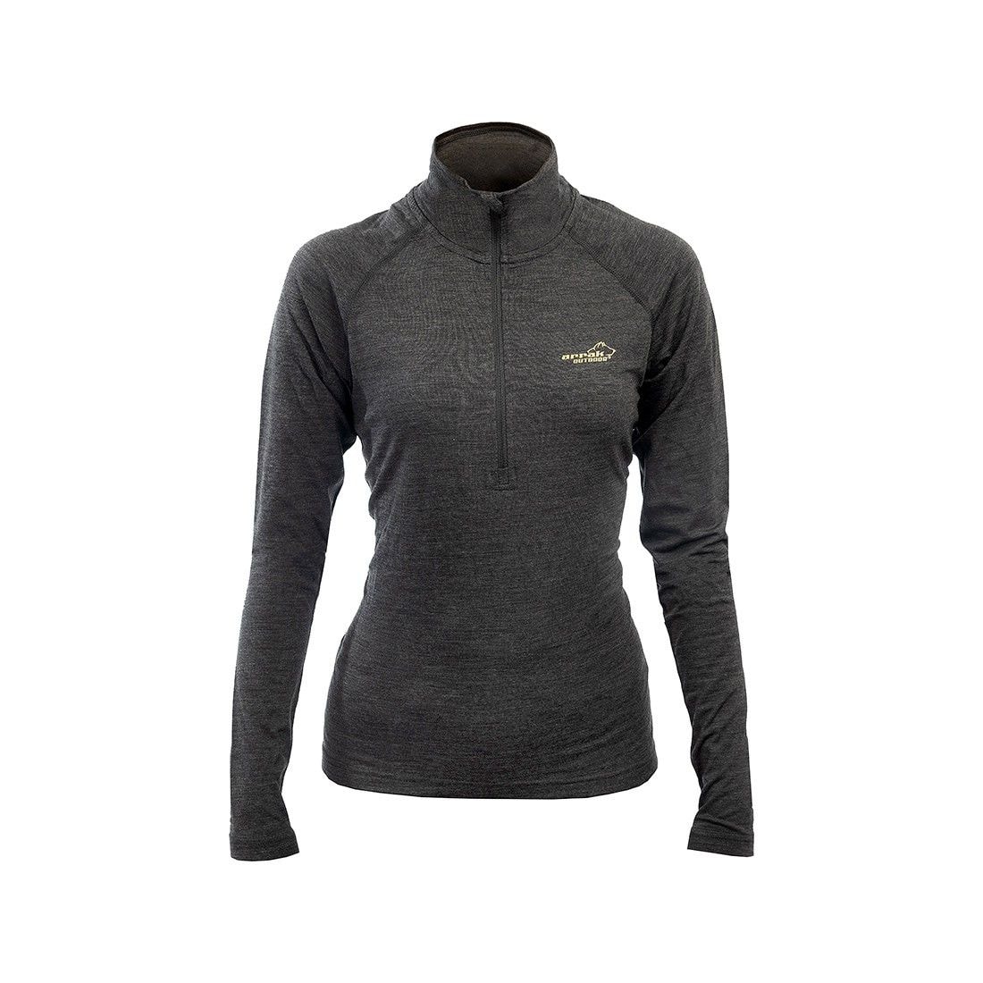 Arrak Outdoor Awesome wool tee LS SZ W Anthracite