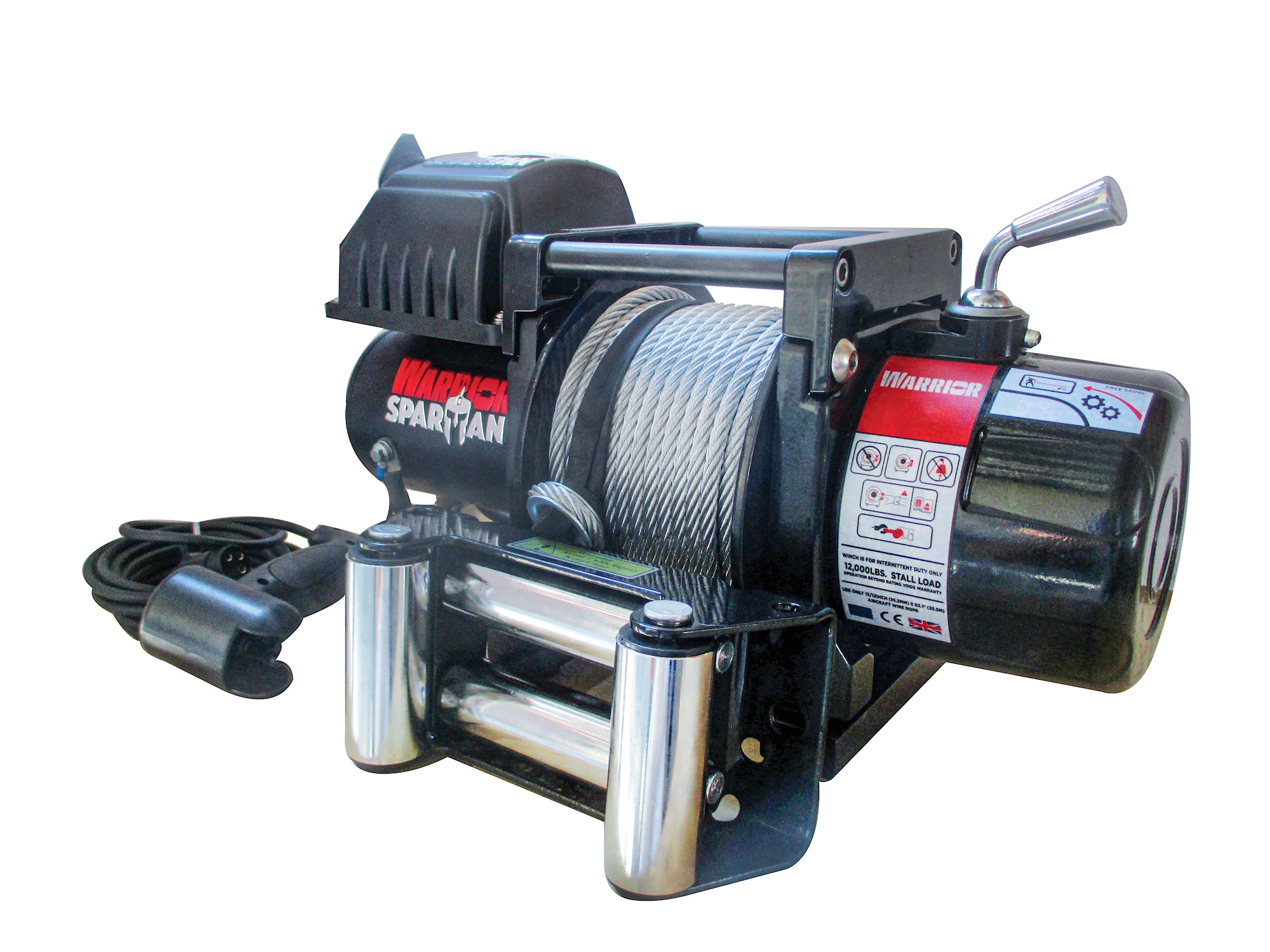 Warrior Winches Spartan 6000 Vinsch, 12V Stålvajer