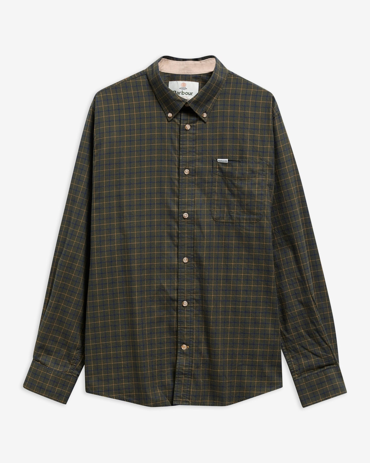 Barbour Bank Hemd Olive Herren