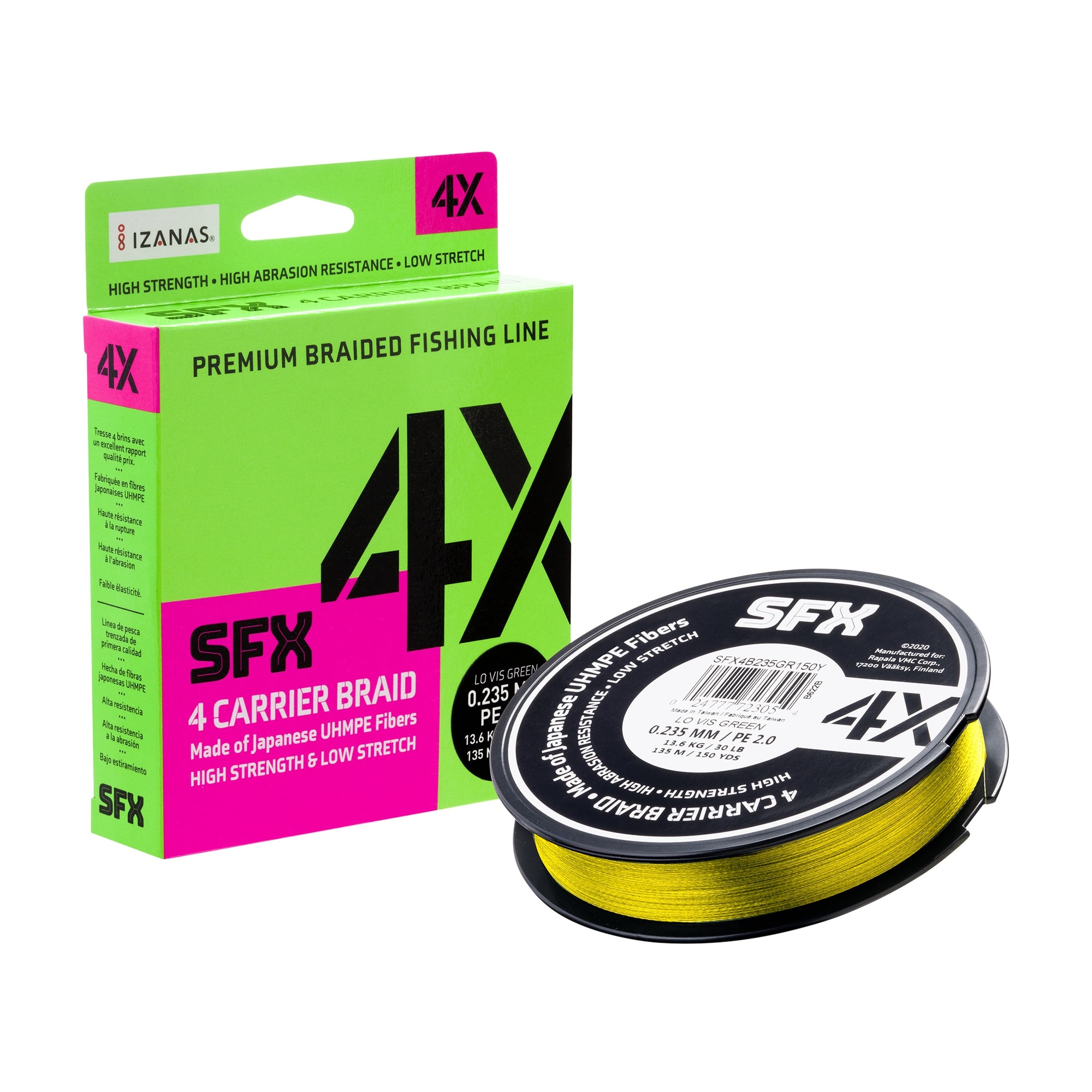 SUFIX SFX 4X Braid Hot Yellow 135m 0,128mm 5,5kg -