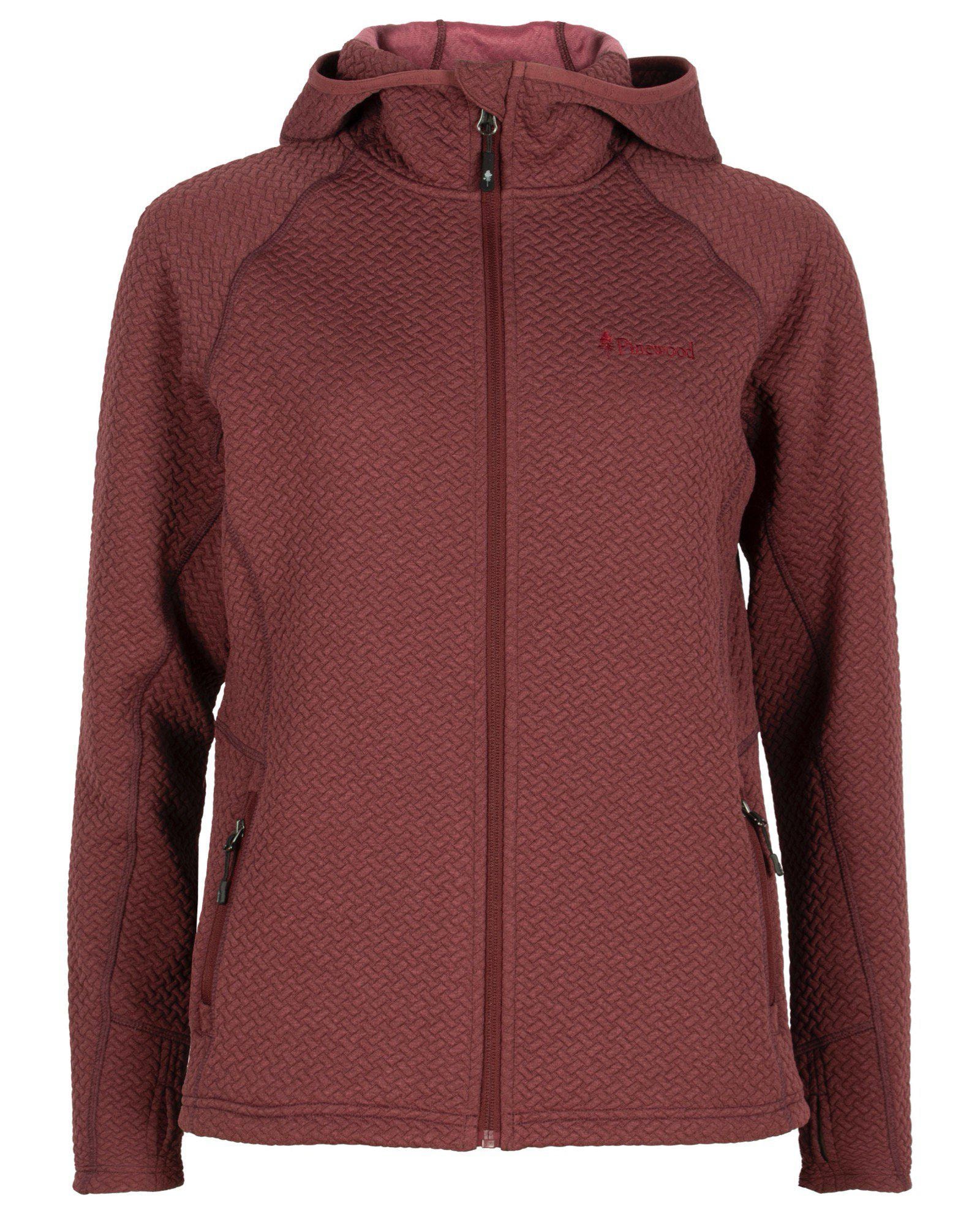 Pinewood Everyday Travel Full Zip Hoodie Dam Earth Plum Melange