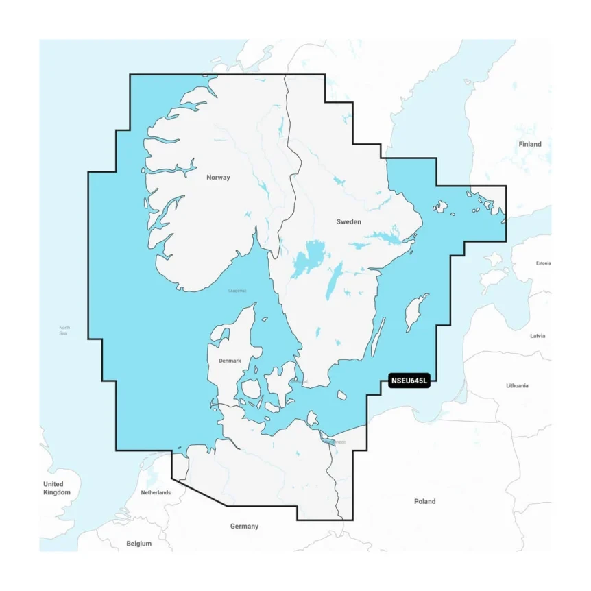 Garmin Navionics+ EU645L Skagerrak & Kattegat -