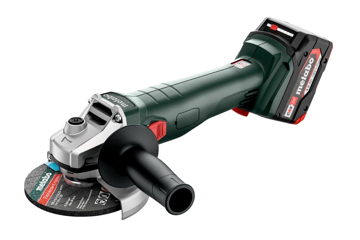 Metabo Vinkelslip W 18 7-125 med 2x4Ah batterier & laddare
