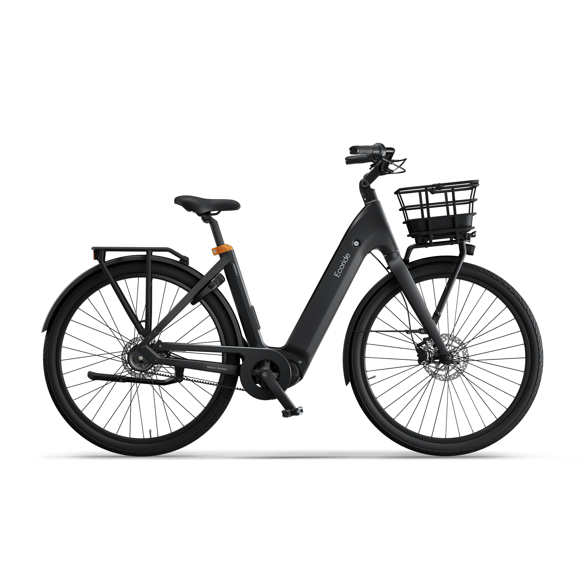 Ecoride Ambassador 4 Elcykel Mittmotor Remdrift Skivbroms Svart