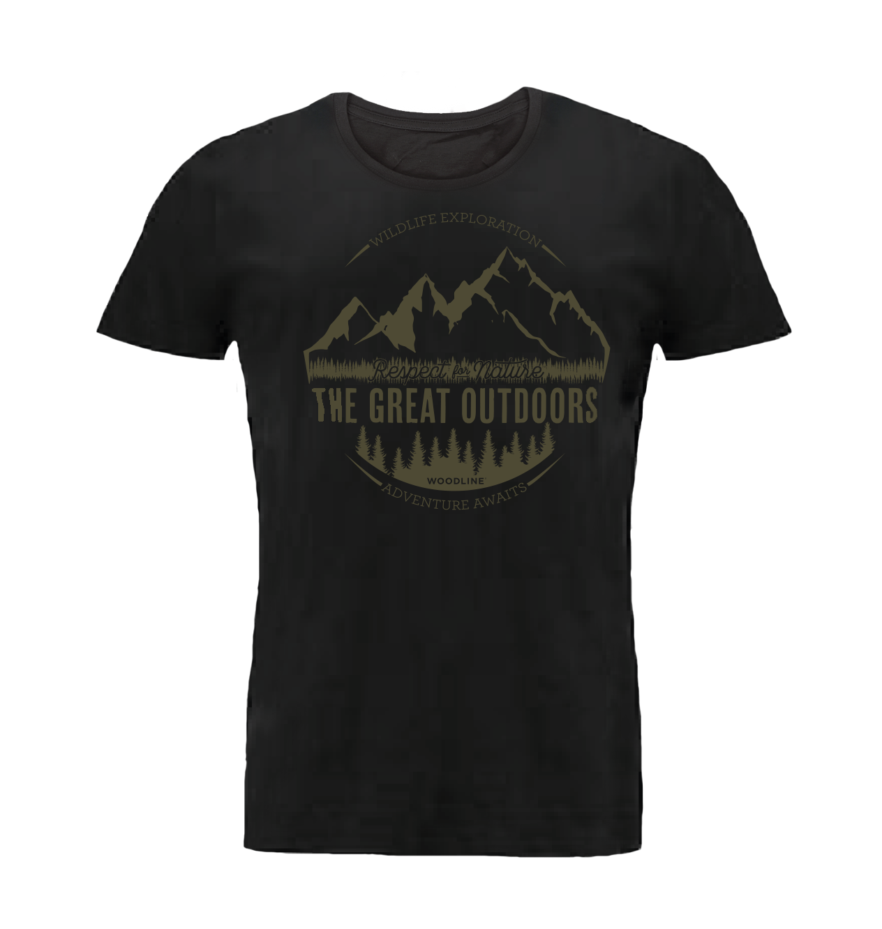 Woodline T-shirt The Great Outdoors Musta