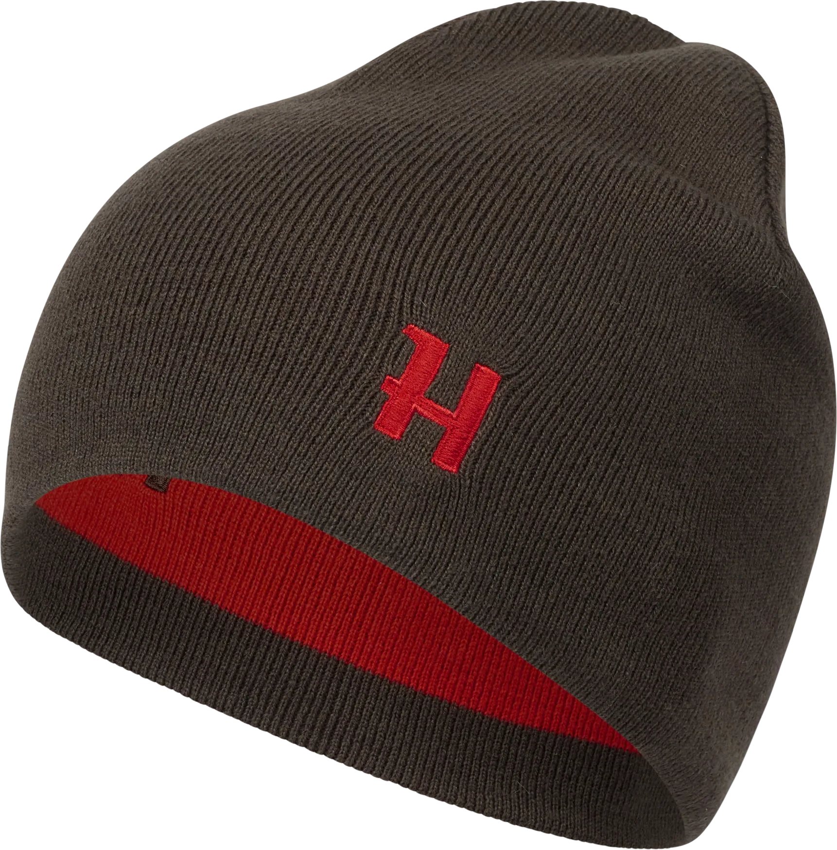 Härkila Aspire Reversible Beanie Herr Shadow brown/Red