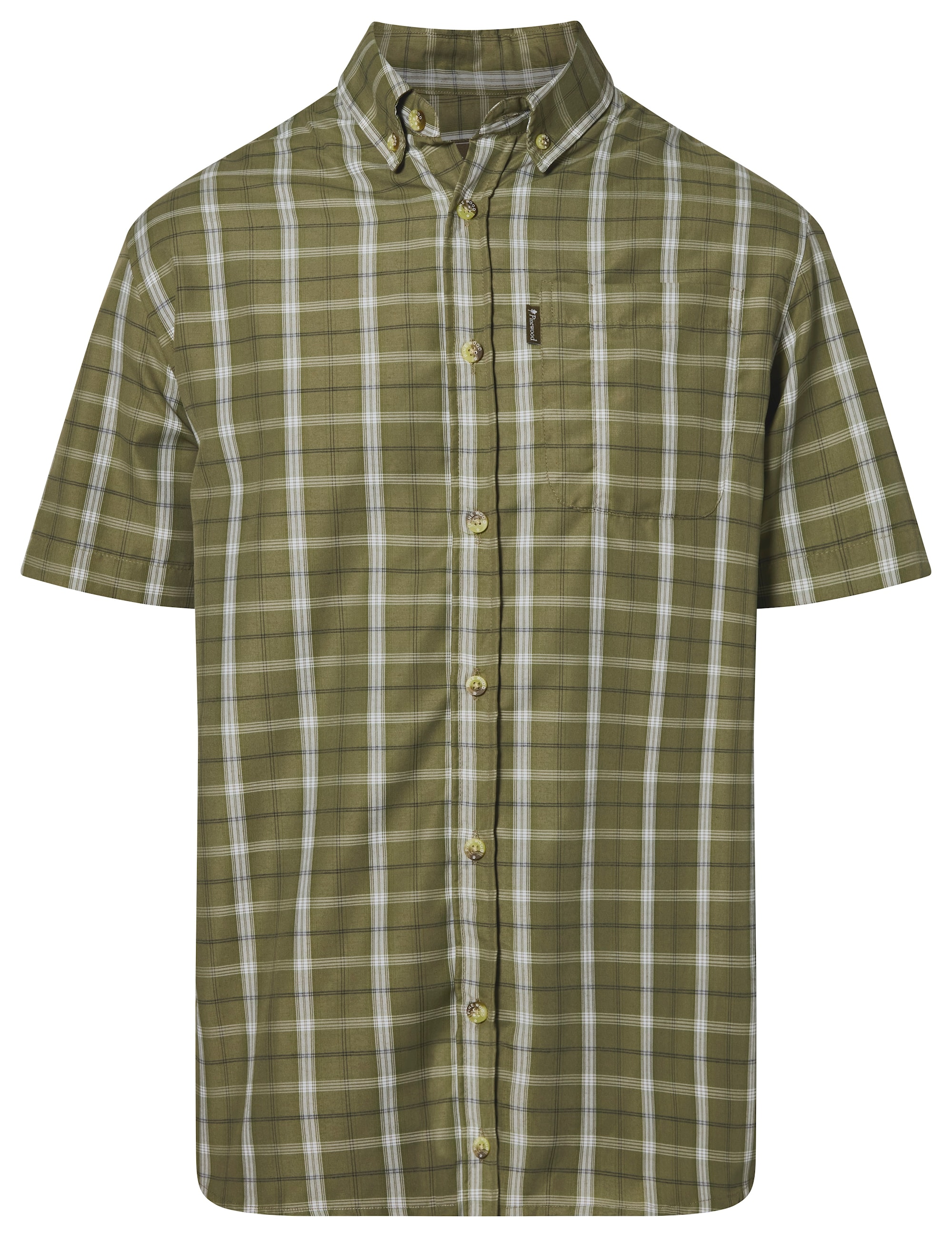 Pinewood Kortärmad Sommarskjorta Herr Olive