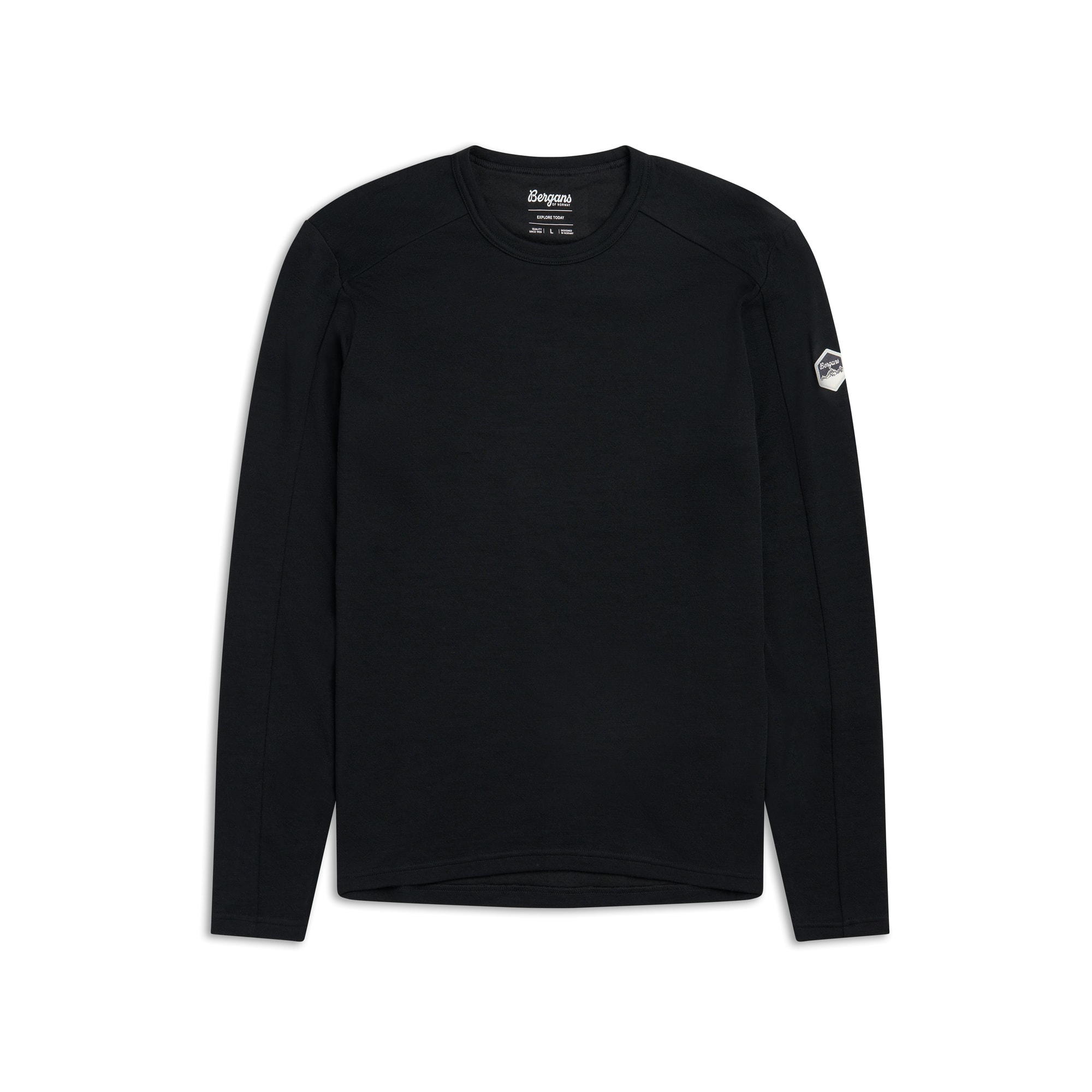 Bergans Inner:Dual Merino L/S Aluspaita Miehet Black