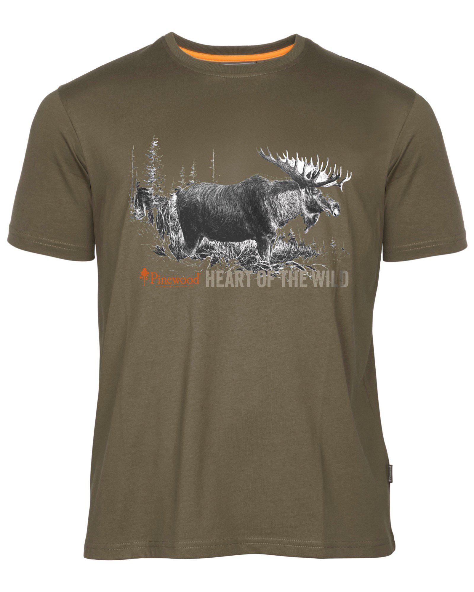 Pinewood Moose T-Shirt Herr Hunting Brown