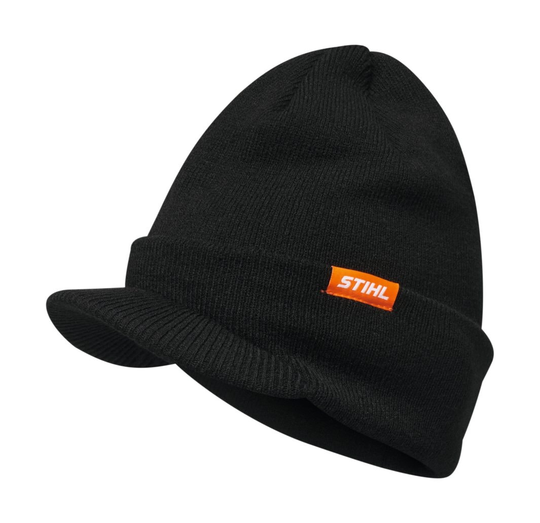 Stihl Beanie Visor Schwarze Mütze