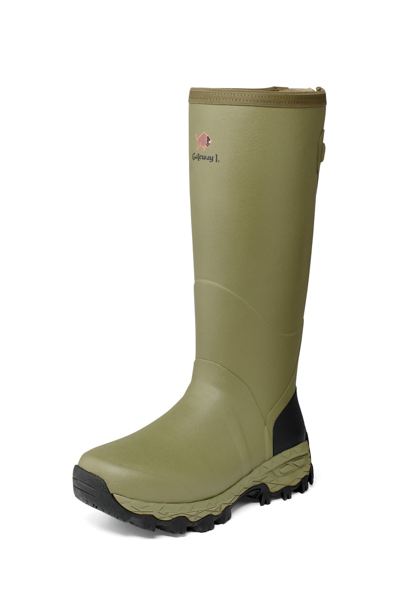 Gateway1 Woodstalker 18" 3mm Rubber Boots Men Cedar Olive