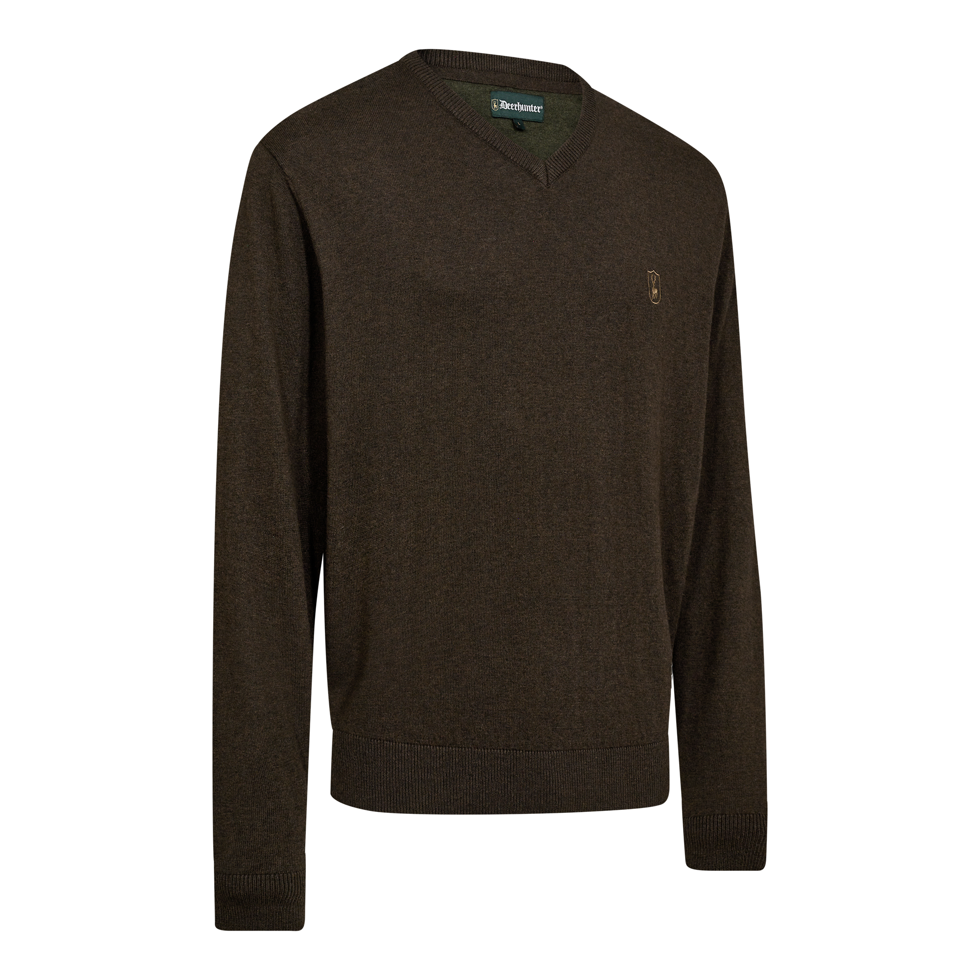 Deerhunter Harrington V-hals genser Herre Brown Melange M