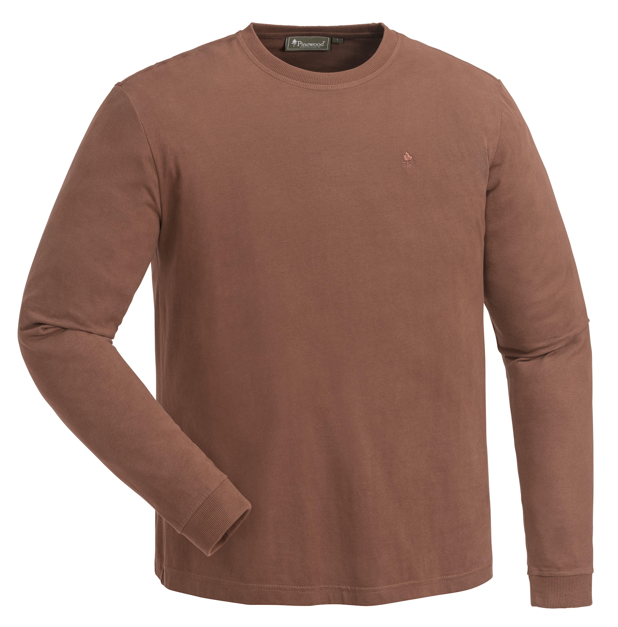 Pinewood Peached Långarmad T-Shirt Herr Dark Copper