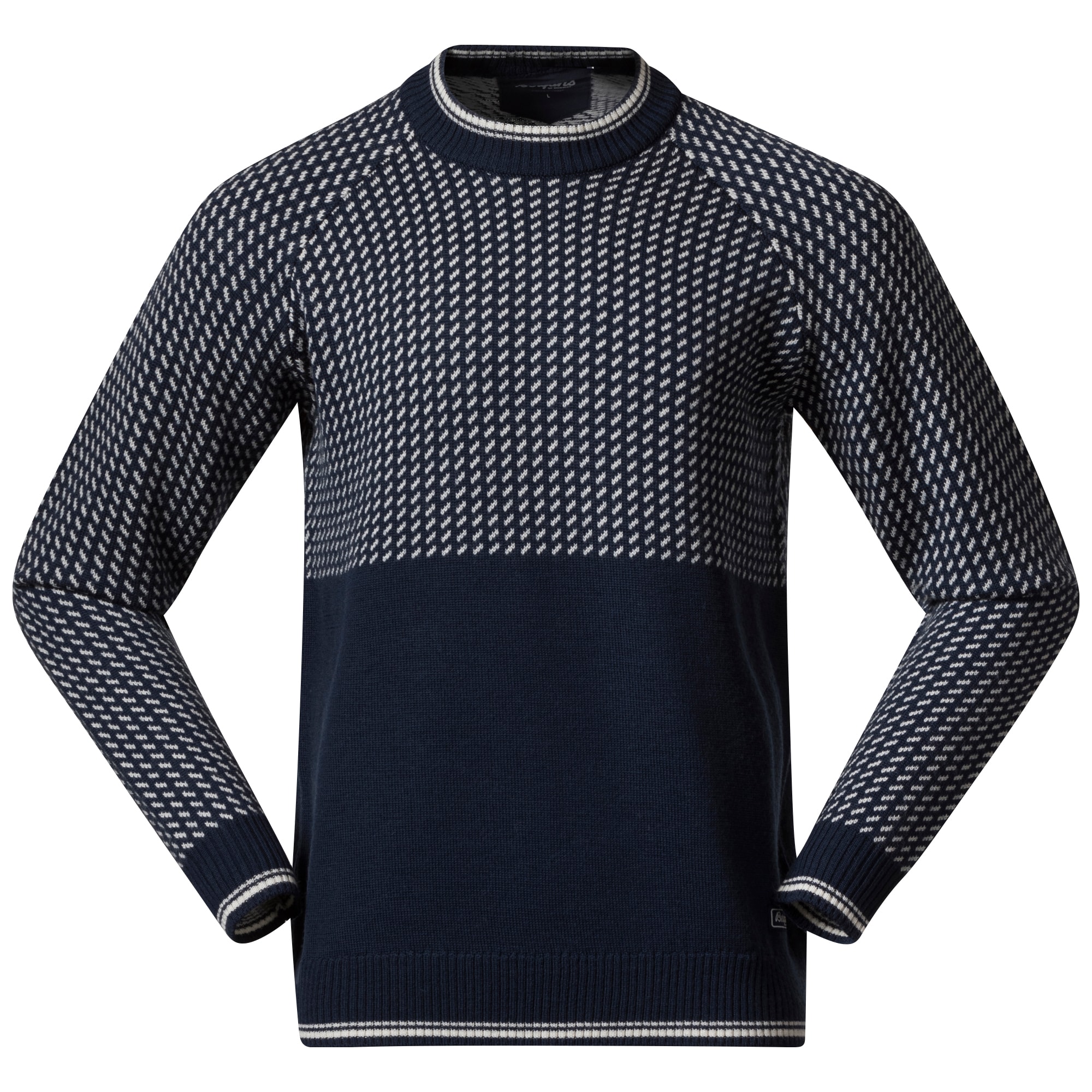 Bergans Alvdal Wool Jumper Men Navy Blue/Vanilla White
