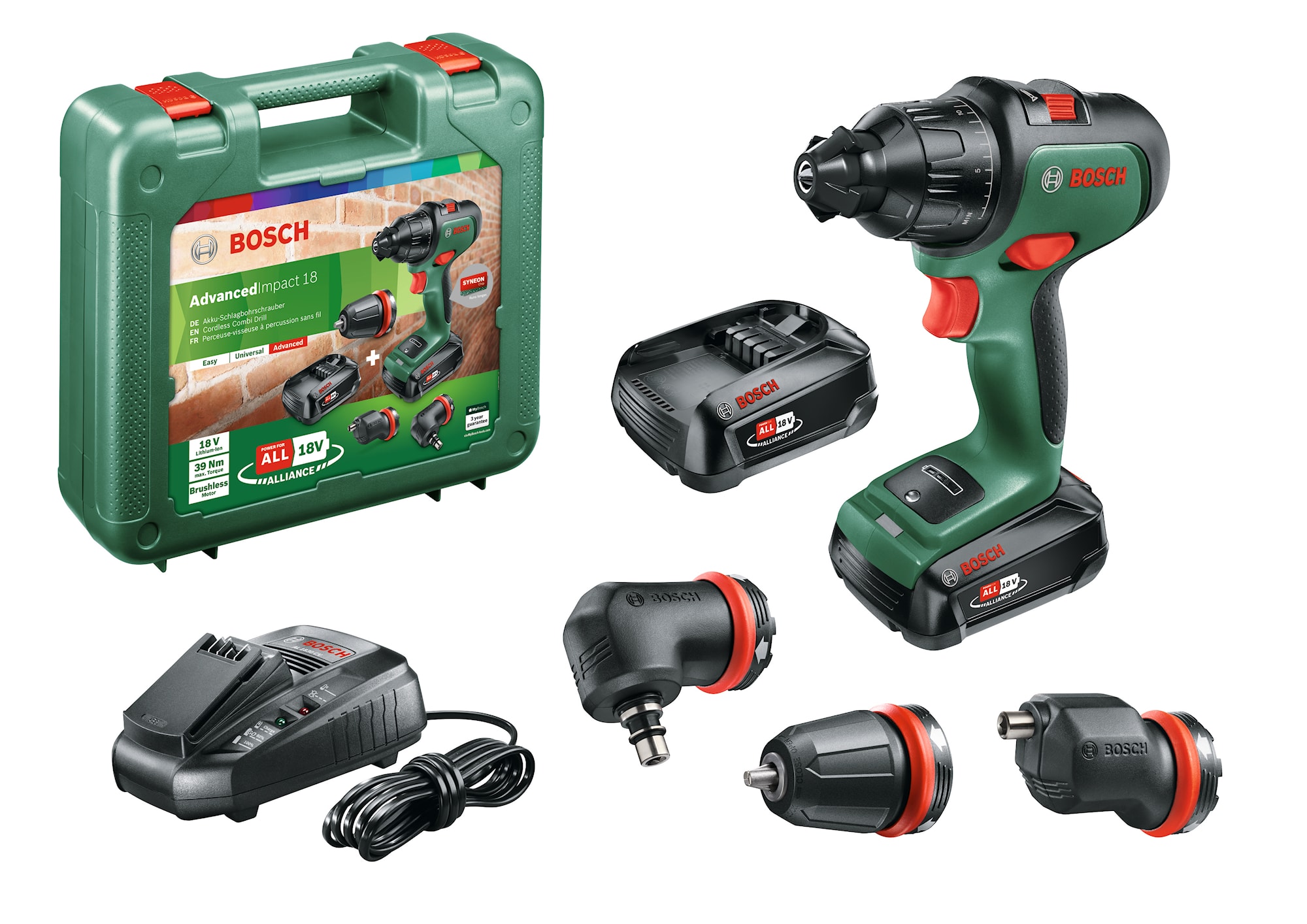 Bosch Slagborrmaskinset Advanced Impact 18V med Batterier 2,5Ah