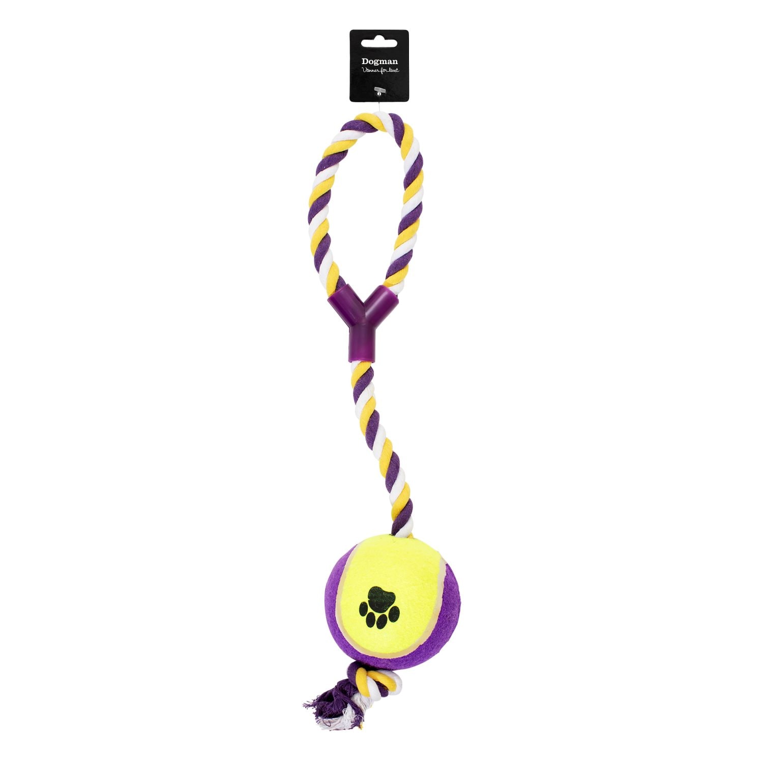 Hundespielseil Tennisball M XL Lila